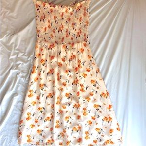 REFORMATION FLORAL MIDI Sable Dress in Limonada NWOT Large